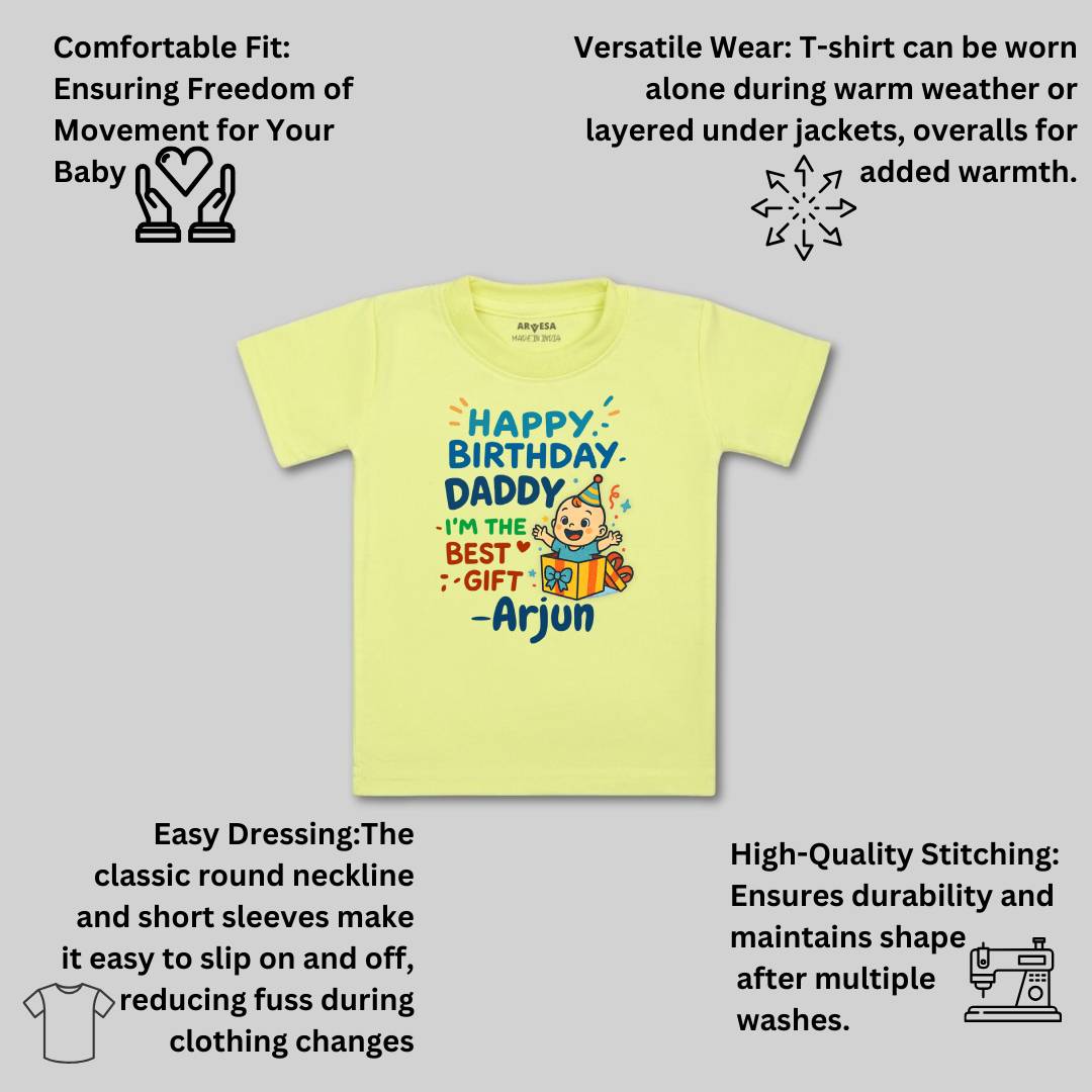 Arvesa Happy Birthday Daddy I'm The Best Gift Baby Boy & Girl Dress