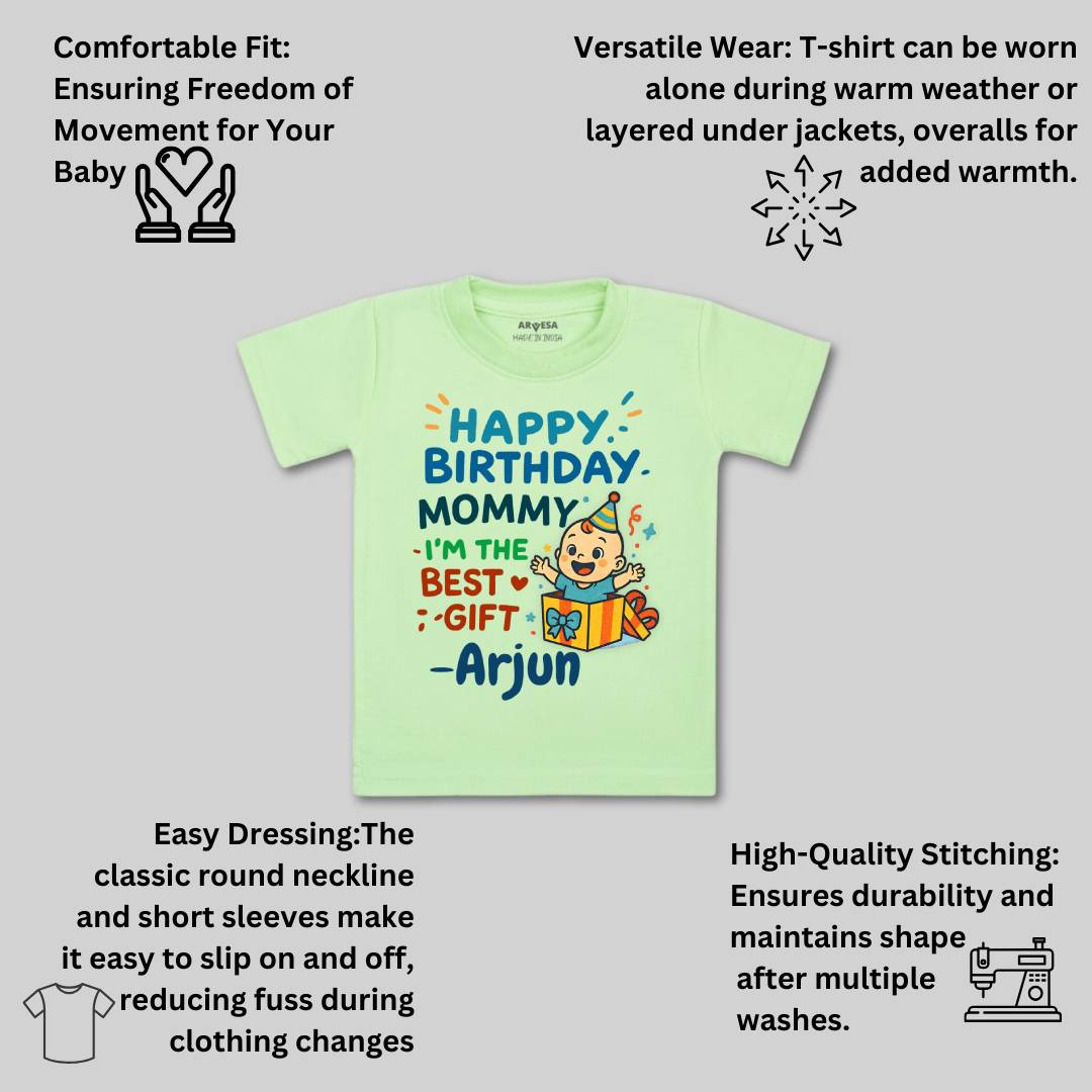 Arvesa Happy Birthday Mommy I'm The Best Gift Baby Boy & Girl Dress