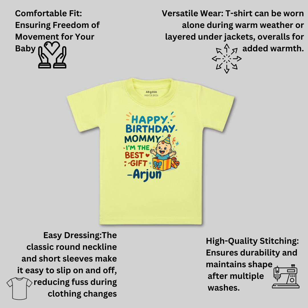 Arvesa Happy Birthday Mommy I'm The Best Gift Baby Boy & Girl Dress