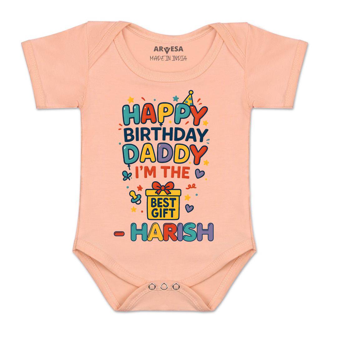 Arvesa Happy Birthday Daddy I'm The Best Gift Baby Boy & Girl Dress