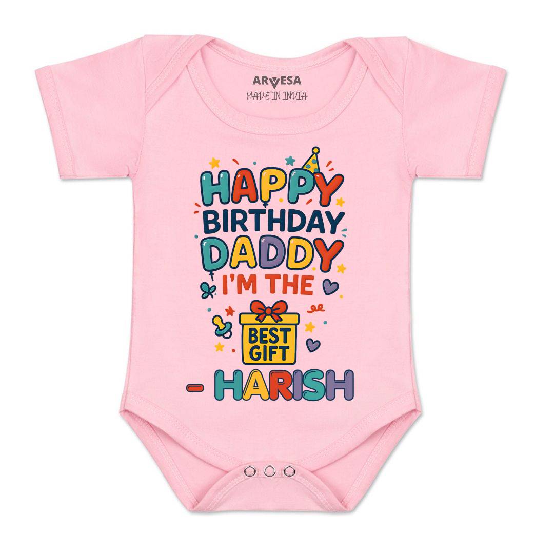 Arvesa Happy Birthday Daddy I'm The Best Gift Baby Boy & Girl Dress
