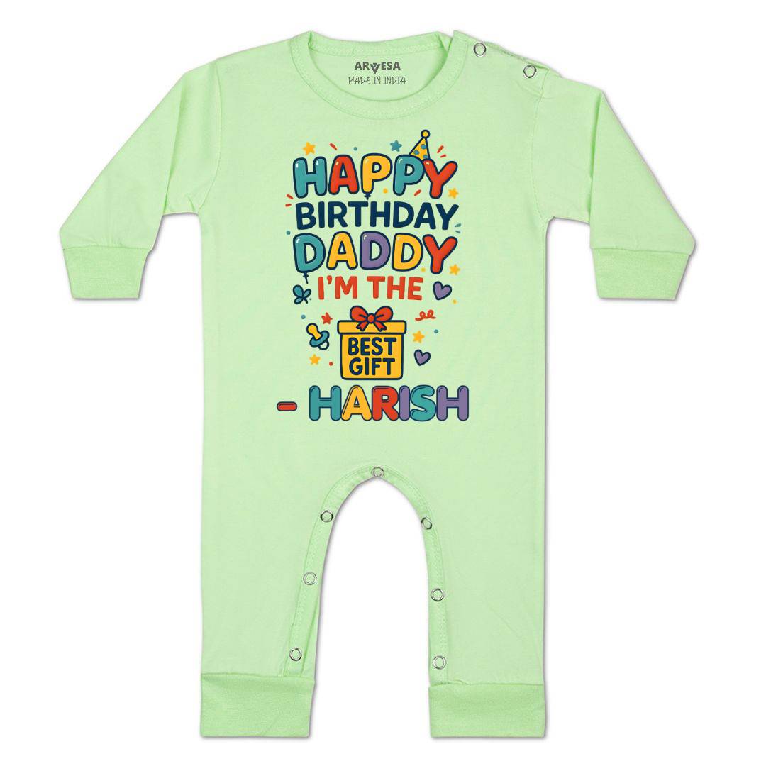 Arvesa Happy Birthday Daddy I'm The Best Gift Baby Boy & Girl Dress