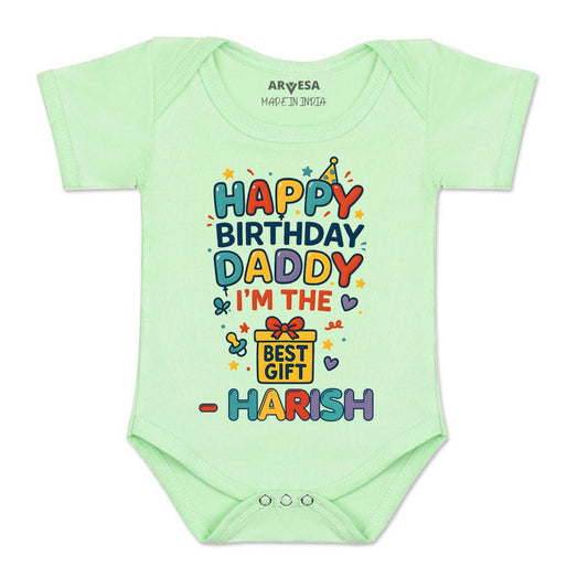 Arvesa Happy Birthday Daddy I'm The Best Gift Baby Boy & Girl Dress