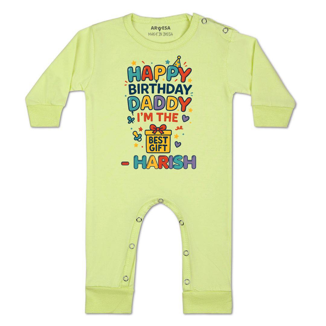 Arvesa Happy Birthday Daddy I'm The Best Gift Baby Boy & Girl Dress