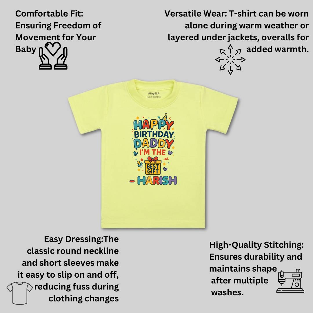 Arvesa Happy Birthday Daddy I'm The Best Gift Baby Boy & Girl Dress
