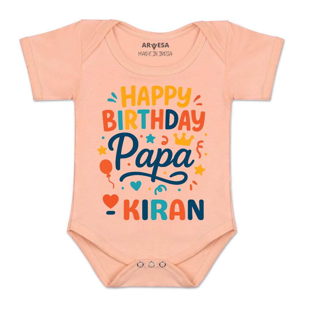 Arvesa Happy Birthday Papa Baby Boy & Girl Dress