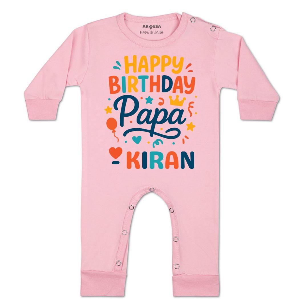 Arvesa Happy Birthday Papa Baby Boy & Girl Dress