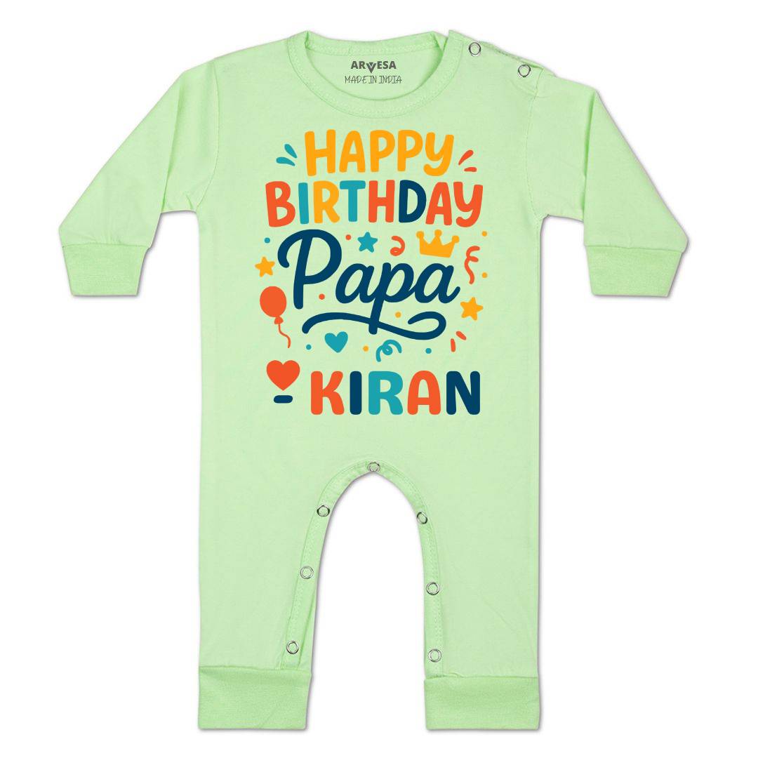 Arvesa Happy Birthday Papa Baby Boy & Girl Dress