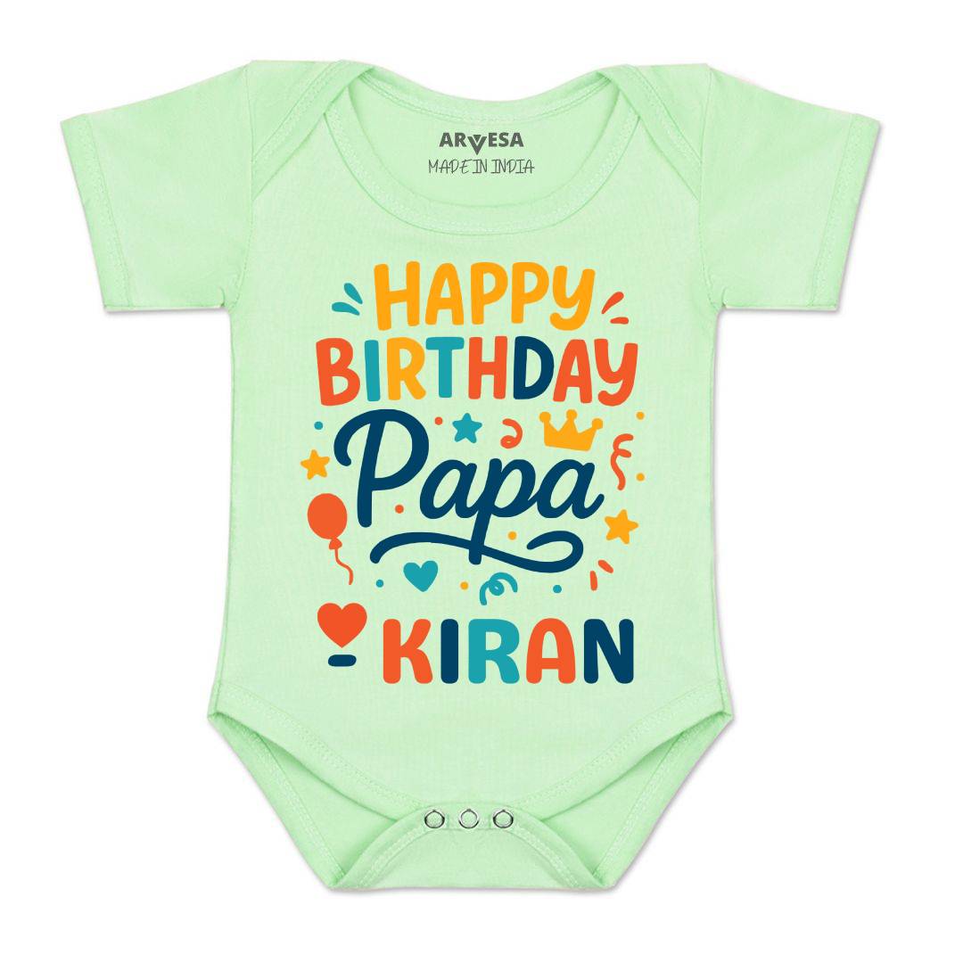 Arvesa Happy Birthday Papa Baby Boy & Girl Dress