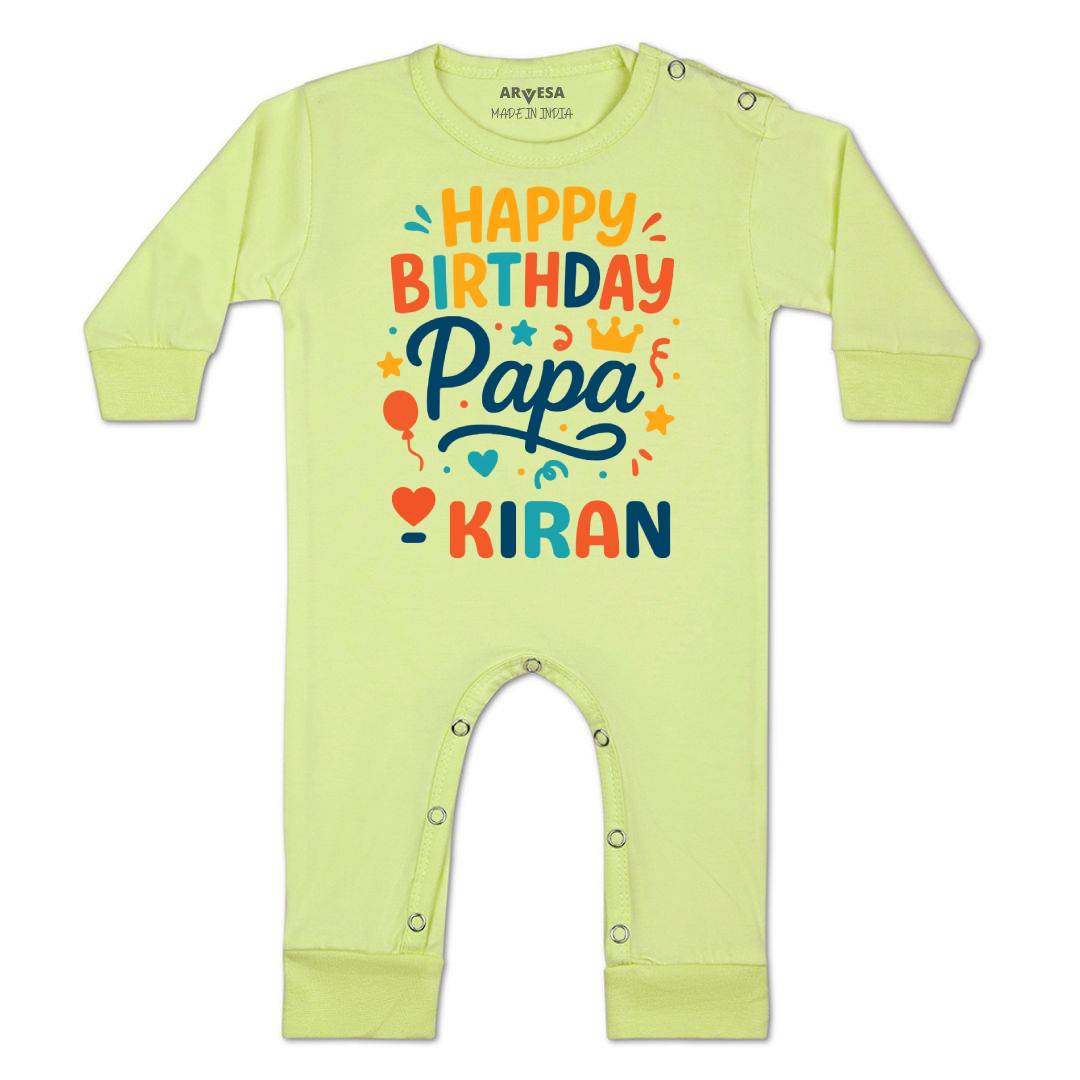Arvesa Happy Birthday Papa Baby Boy & Girl Dress