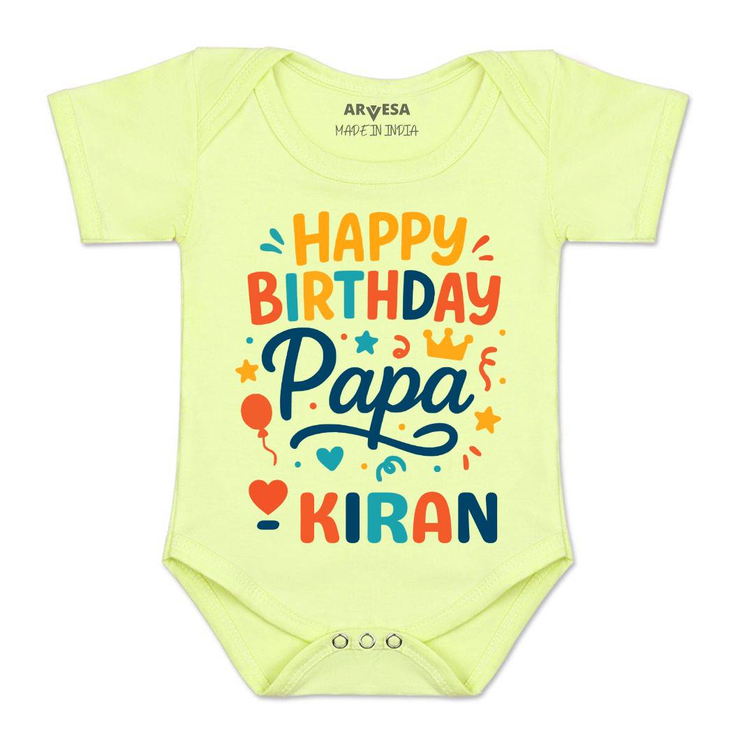 Arvesa Happy Birthday Papa Baby Boy & Girl Dress