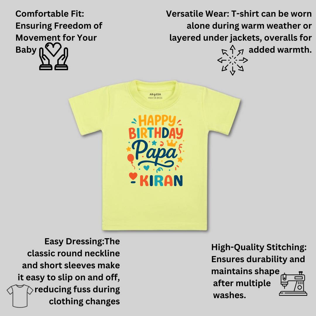 Arvesa Happy Birthday Papa Baby Boy & Girl Dress