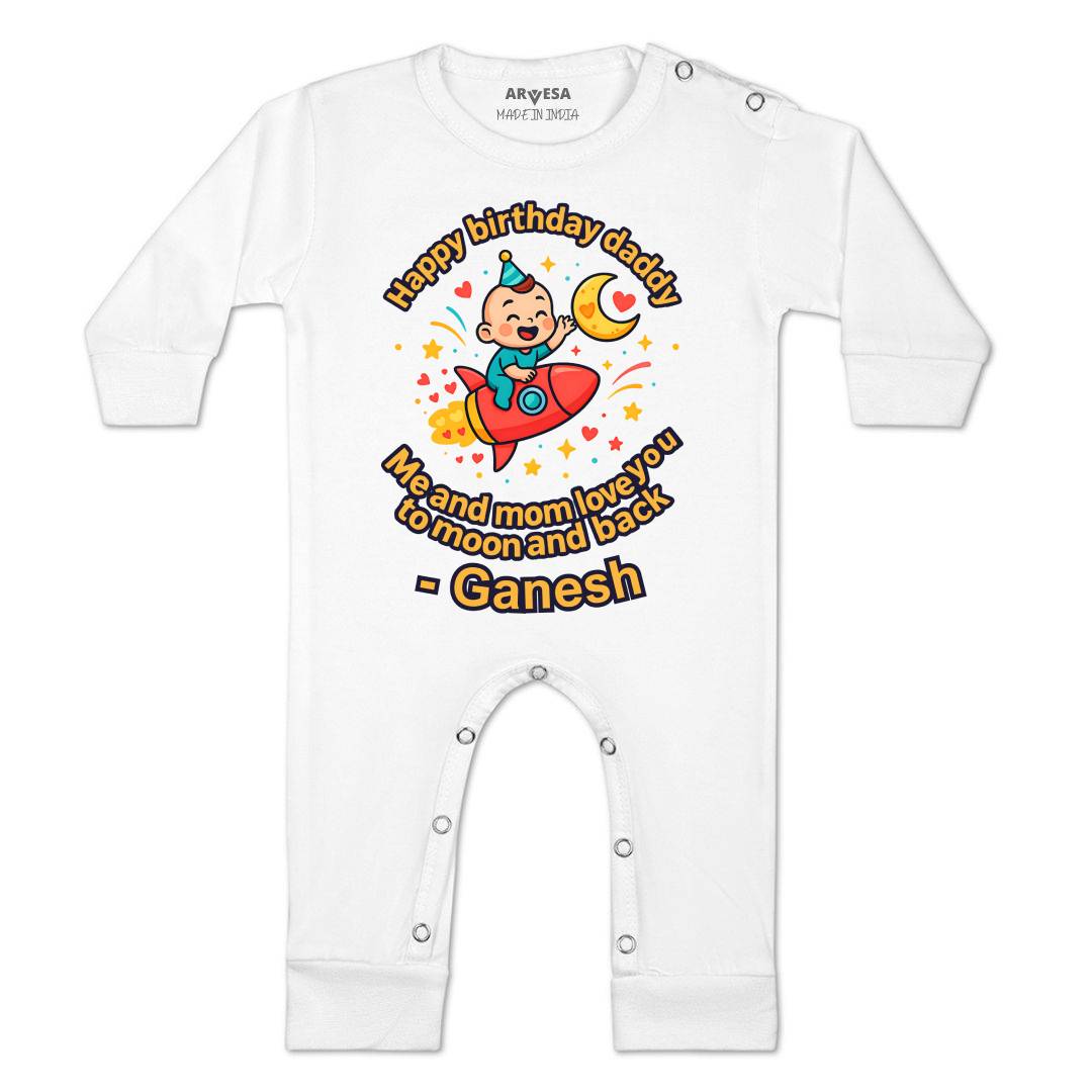 Arvesa Happy Birthday Daddy Baby Boy & Girl Dress