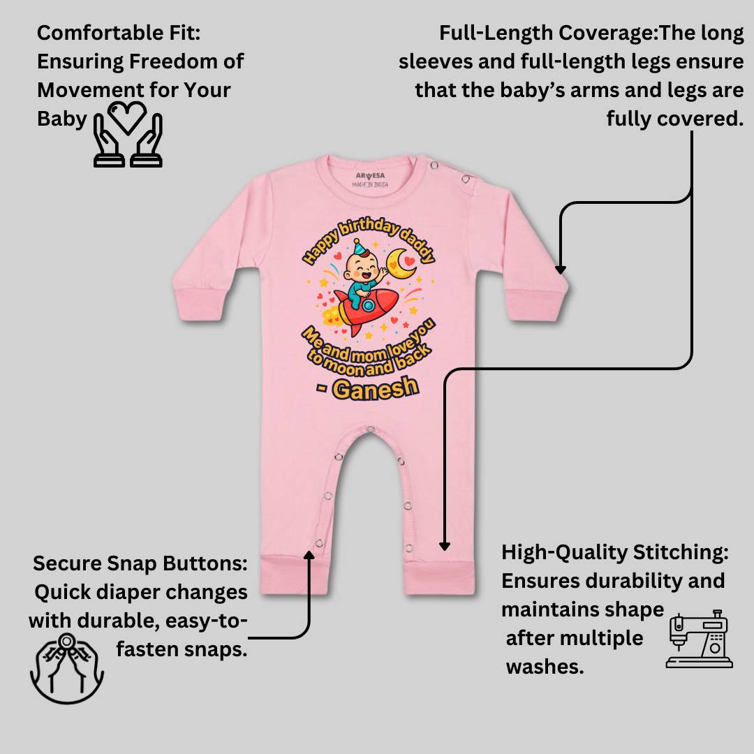 Arvesa Happy Birthday Daddy Baby Boy & Girl Dress