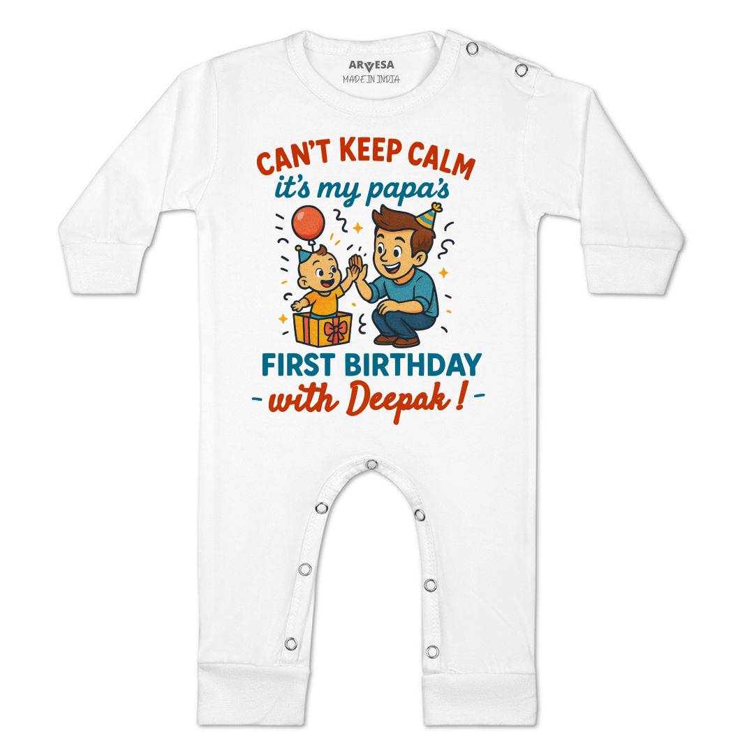 Arvesa Cant Keep Calm Its My Papa First Birthday Baby Boy & Girl Dress
