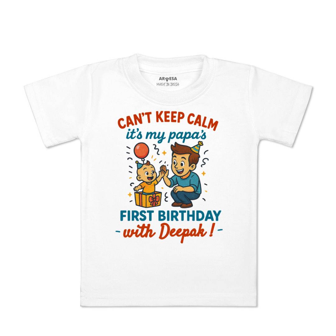 Arvesa Cant Keep Calm Its My Papa First Birthday Baby Boy & Girl Dress