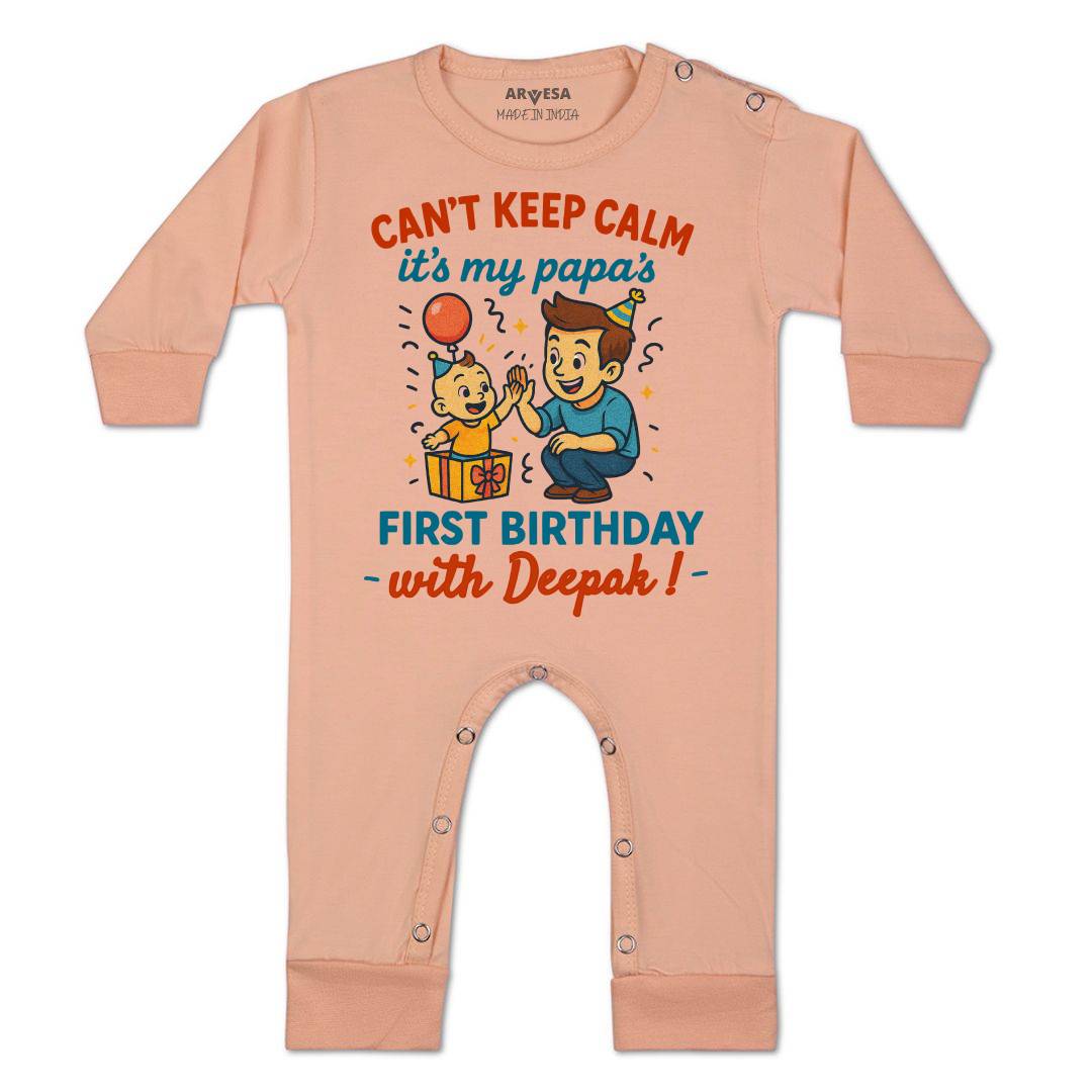 Arvesa Cant Keep Calm Its My Papa First Birthday Baby Boy & Girl Dress