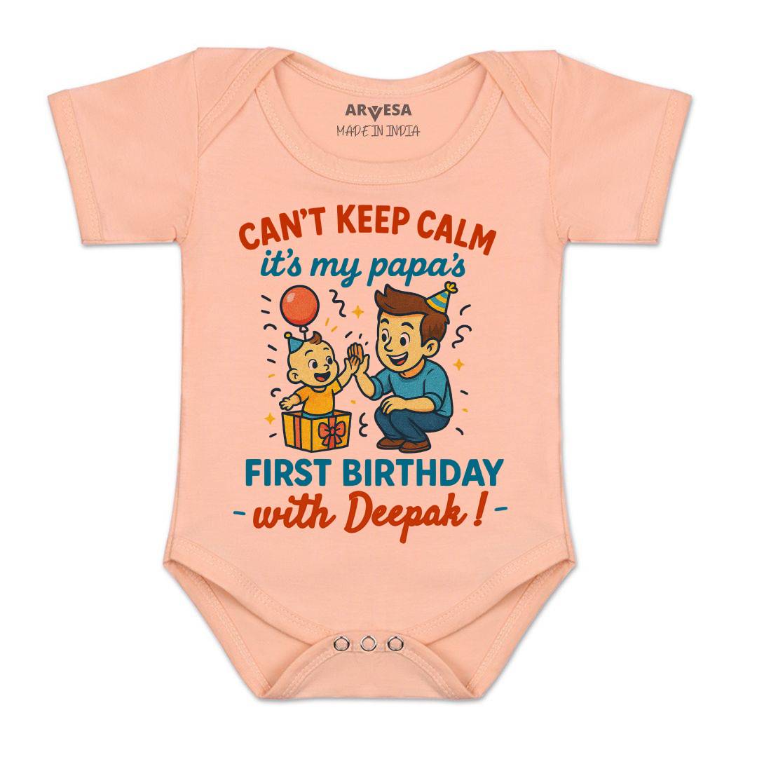 Arvesa Cant Keep Calm Its My Papa First Birthday Baby Boy & Girl Dress