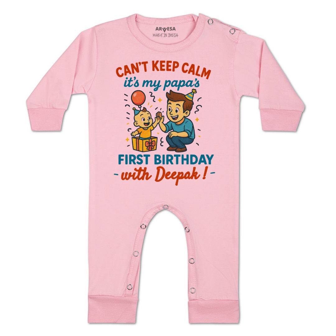 Arvesa Cant Keep Calm Its My Papa First Birthday Baby Boy & Girl Dress