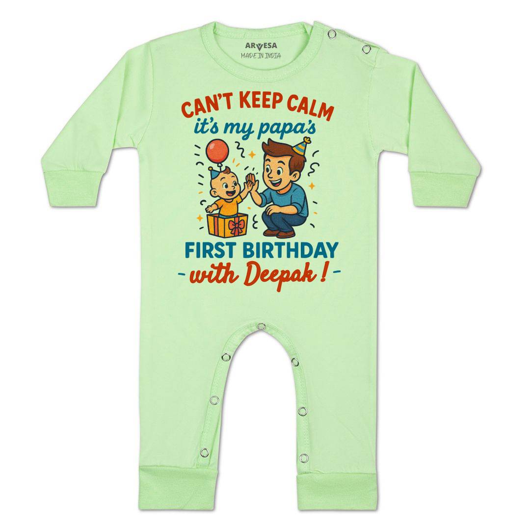 Arvesa Cant Keep Calm Its My Papa First Birthday Baby Boy & Girl Dress