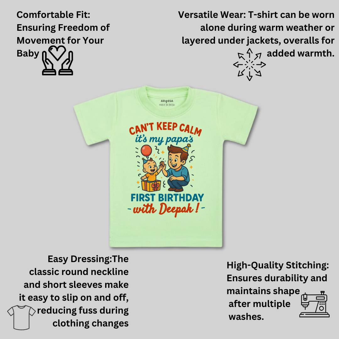 Arvesa Cant Keep Calm Its My Papa First Birthday Baby Boy & Girl Dress