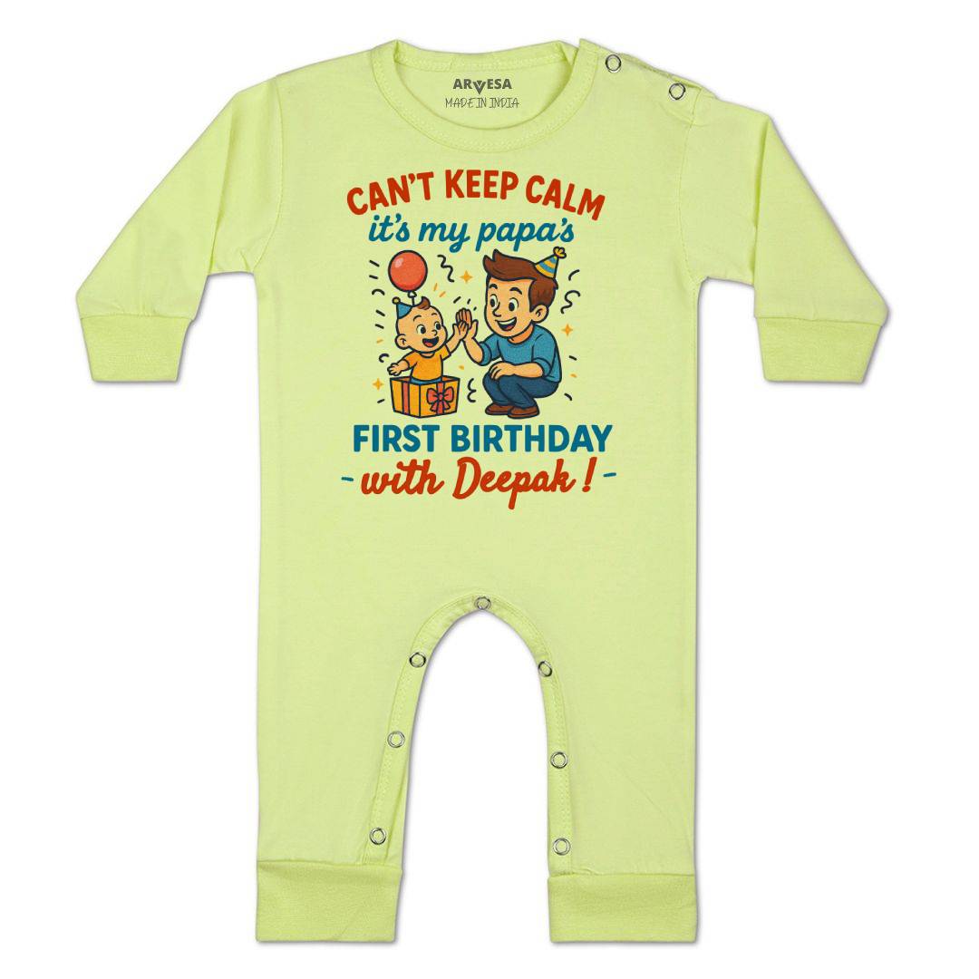 Arvesa Cant Keep Calm Its My Papa First Birthday Baby Boy & Girl Dress