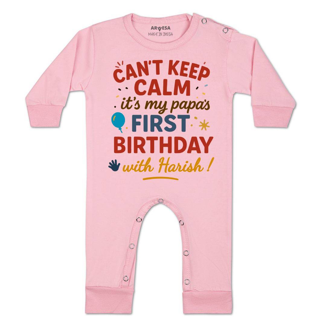 Arvesa Cant Keep Calm Its My Papa First Birthday Baby Boy & Girl Dress