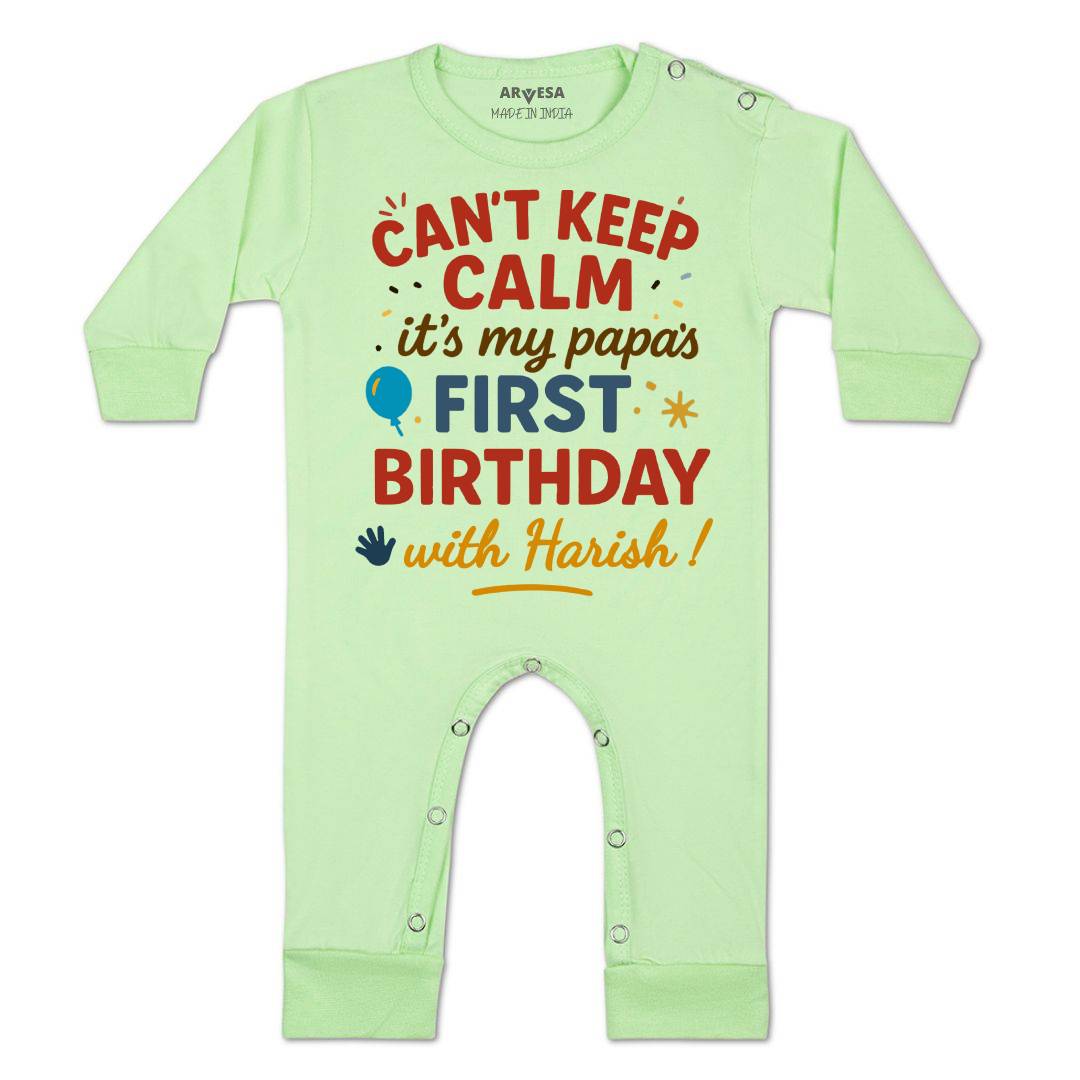 Arvesa Cant Keep Calm Its My Papa First Birthday Baby Boy & Girl Dress