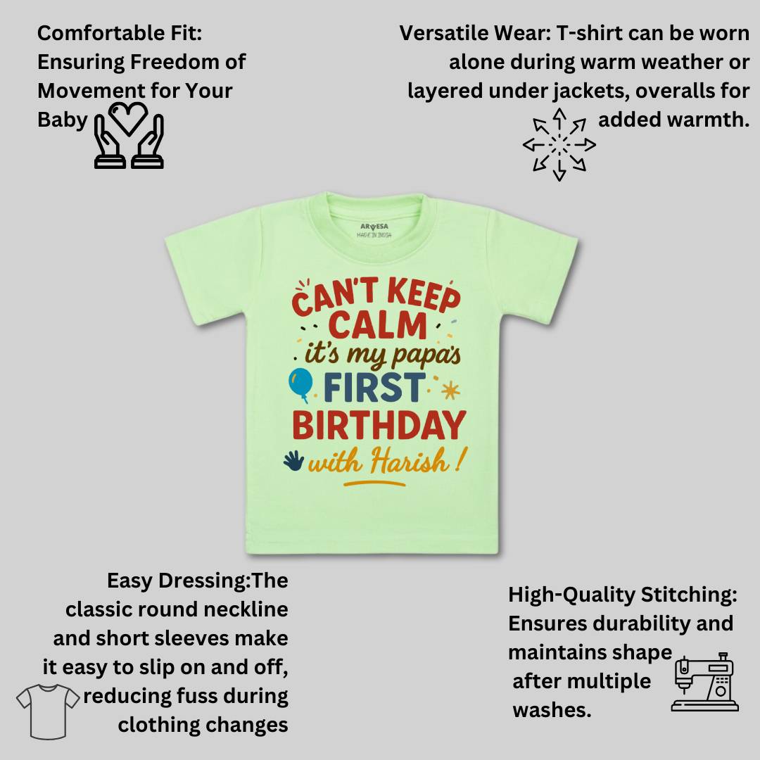 Arvesa Cant Keep Calm Its My Papa First Birthday Baby Boy & Girl Dress