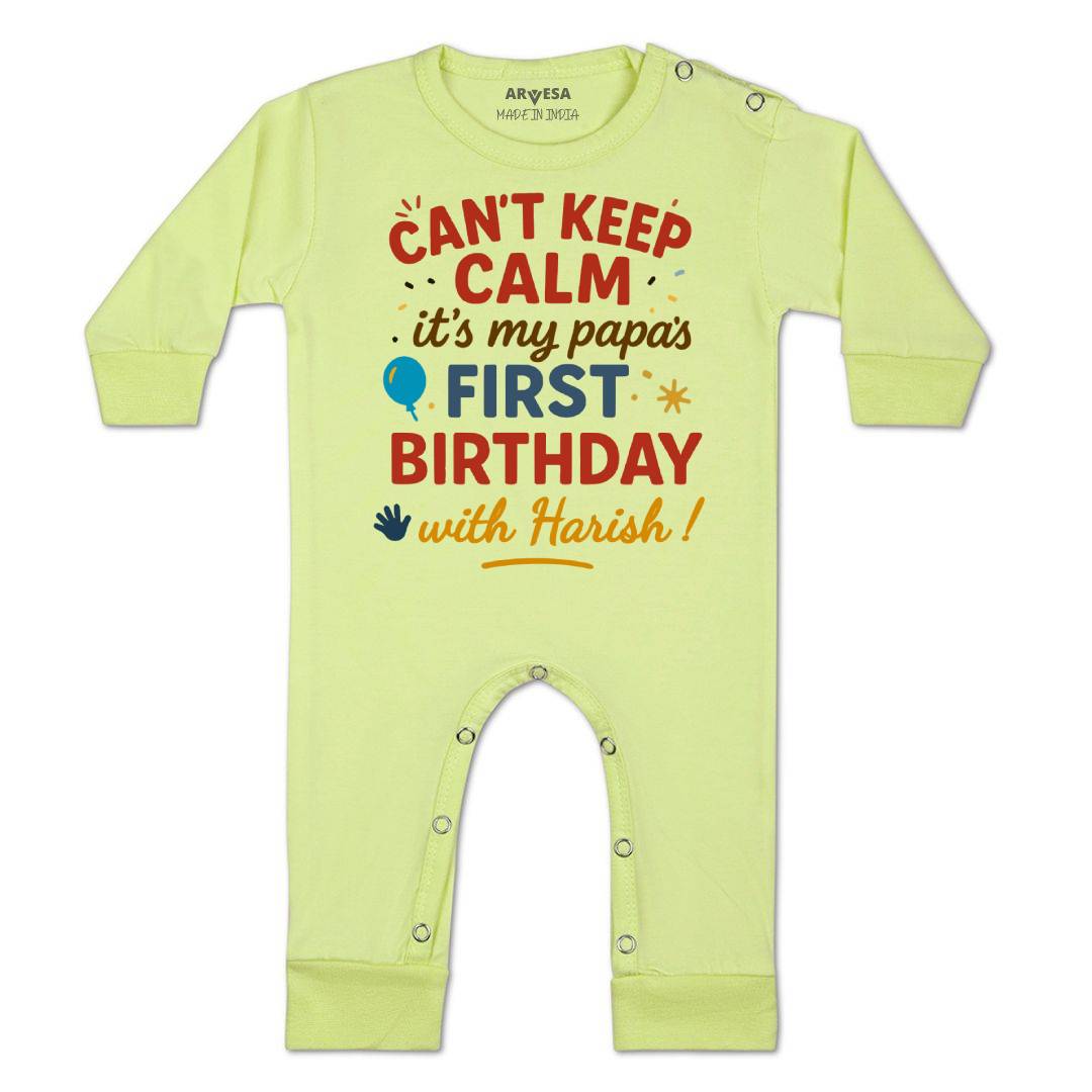 Arvesa Cant Keep Calm Its My Papa First Birthday Baby Boy & Girl Dress