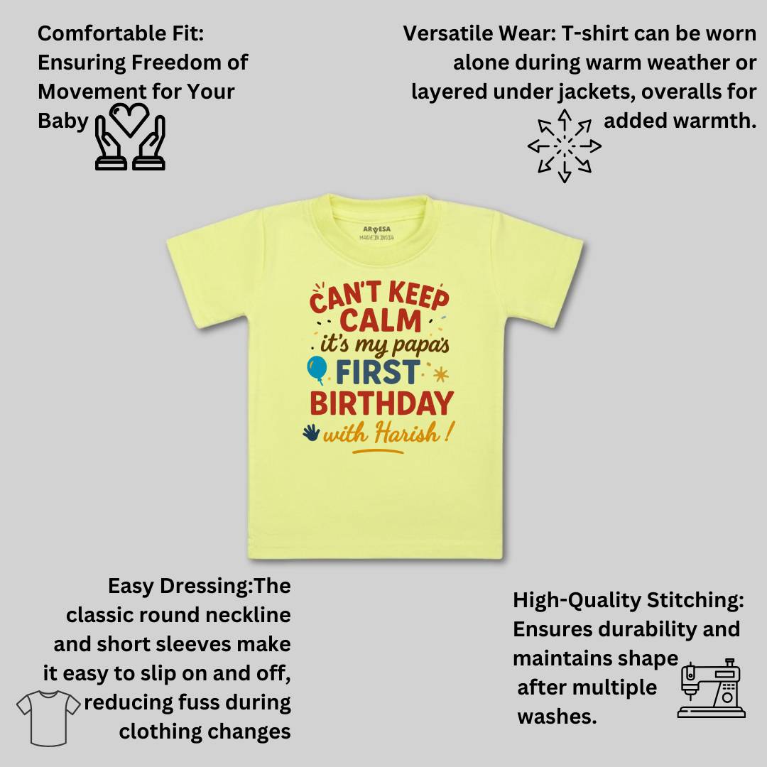 Arvesa Cant Keep Calm Its My Papa First Birthday Baby Boy & Girl Dress