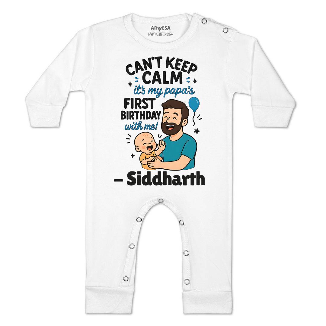Arvesa Cant Keep Calm Its My Papa First Birthday Baby Boy & Girl Dress
