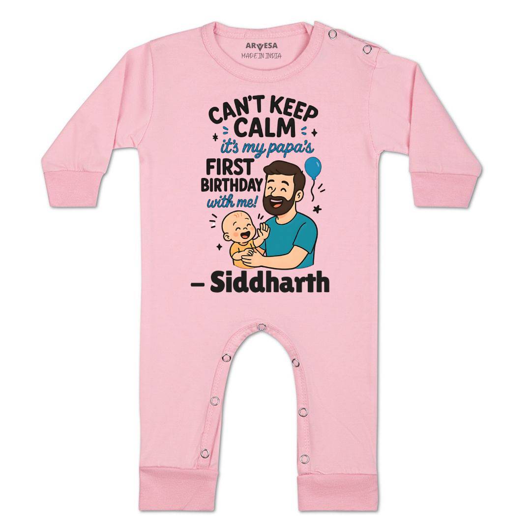 Arvesa Cant Keep Calm Its My Papa First Birthday Baby Boy & Girl Dress