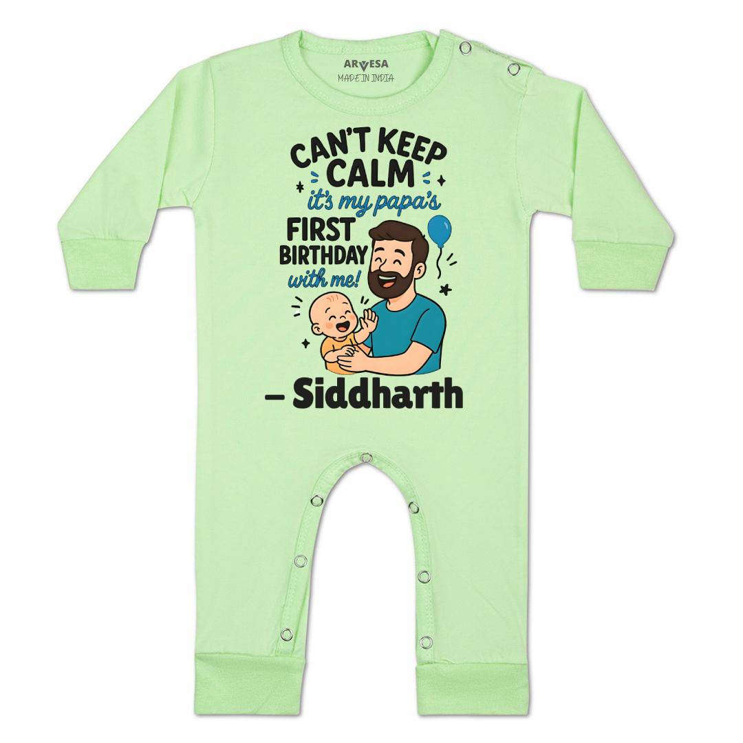 Arvesa Cant Keep Calm Its My Papa First Birthday Baby Boy & Girl Dress