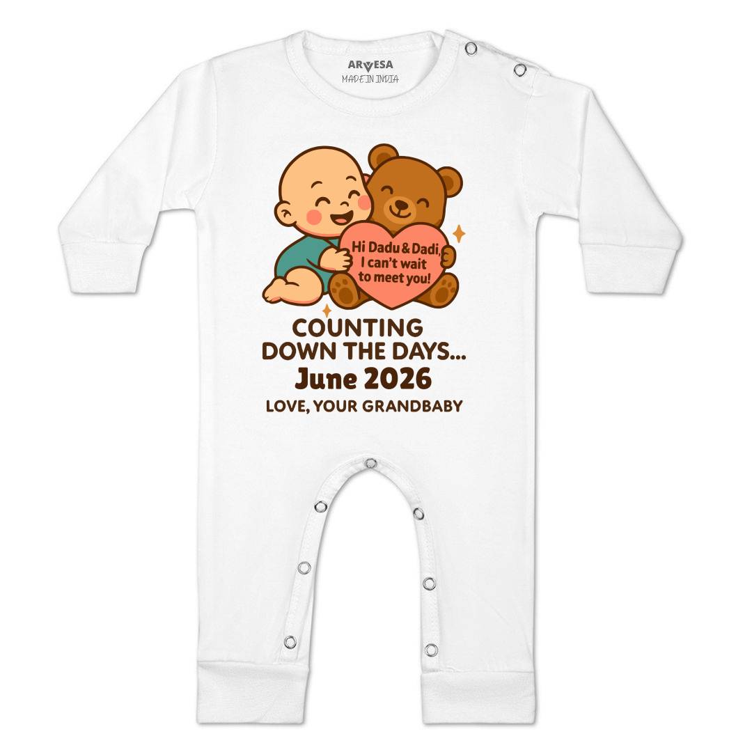 Arvesa Dadu Dadi Cant Wait To Meet You Baby Boy & Girl Dress