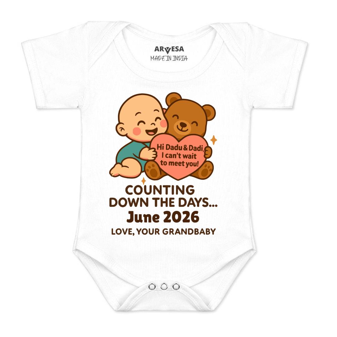 Arvesa Dadu Dadi Cant Wait To Meet You Baby Boy & Girl Dress