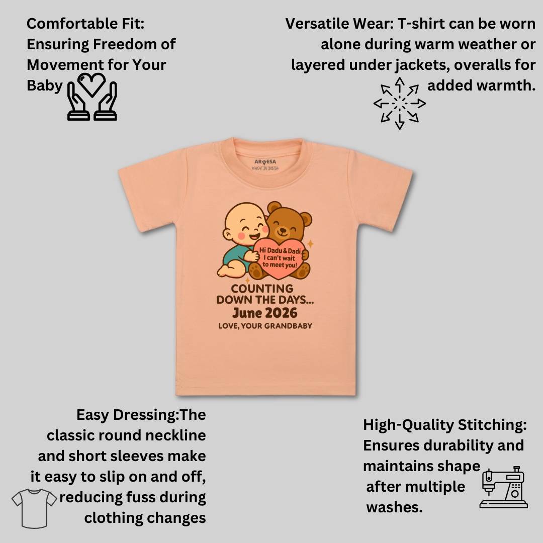 Arvesa Dadu Dadi Cant Wait To Meet You Baby Boy & Girl Dress