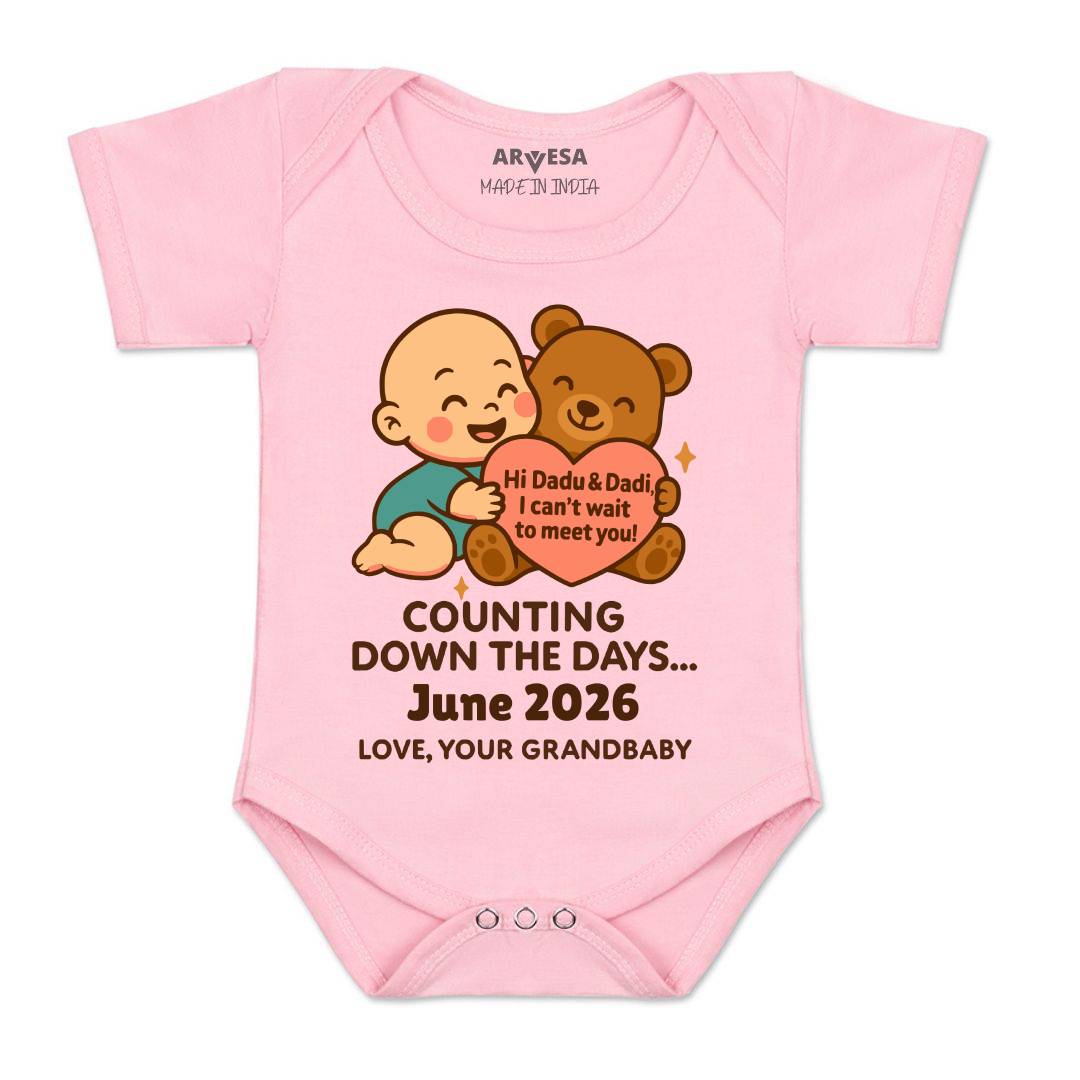 Arvesa Dadu Dadi Cant Wait To Meet You Baby Boy & Girl Dress