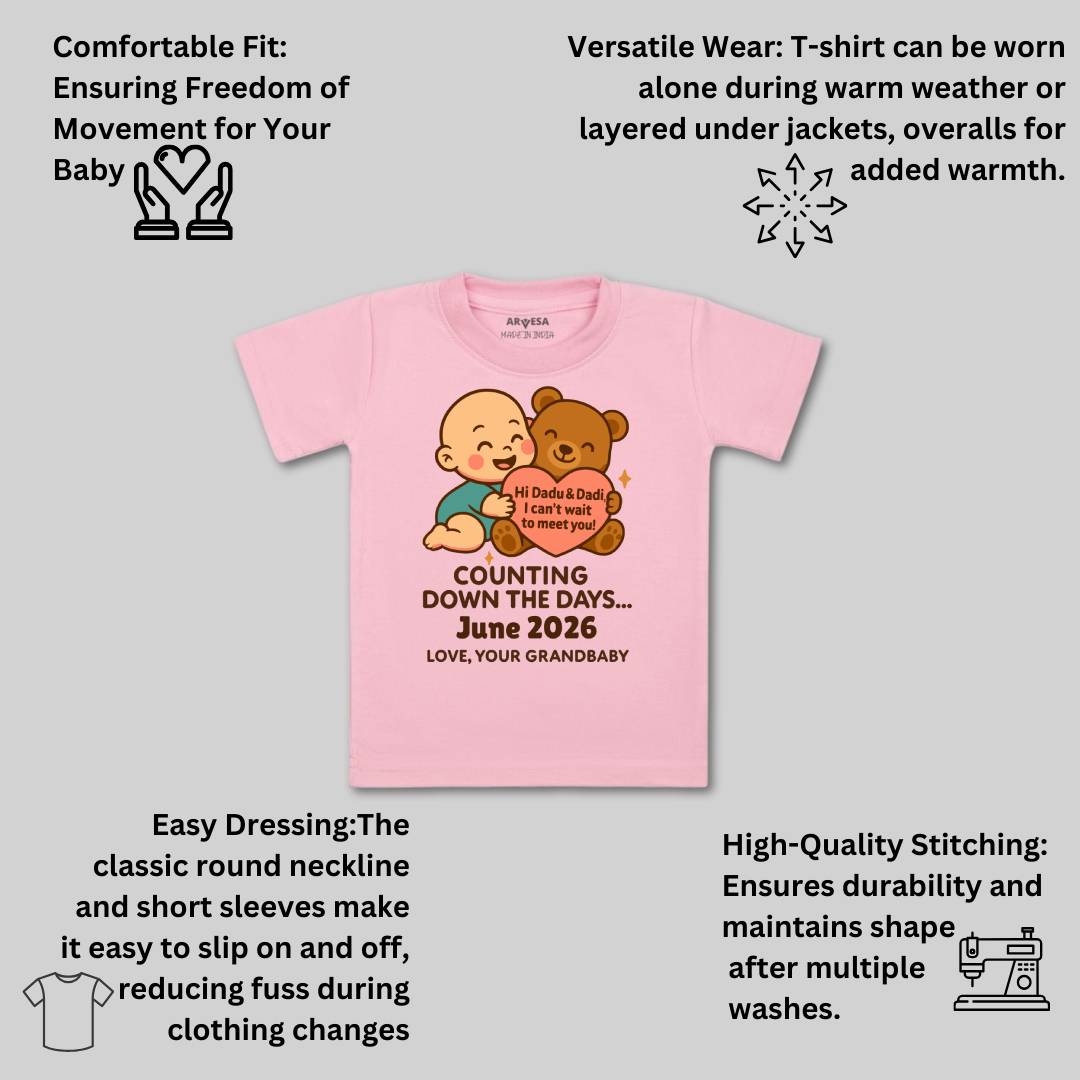 Arvesa Dadu Dadi Cant Wait To Meet You Baby Boy & Girl Dress