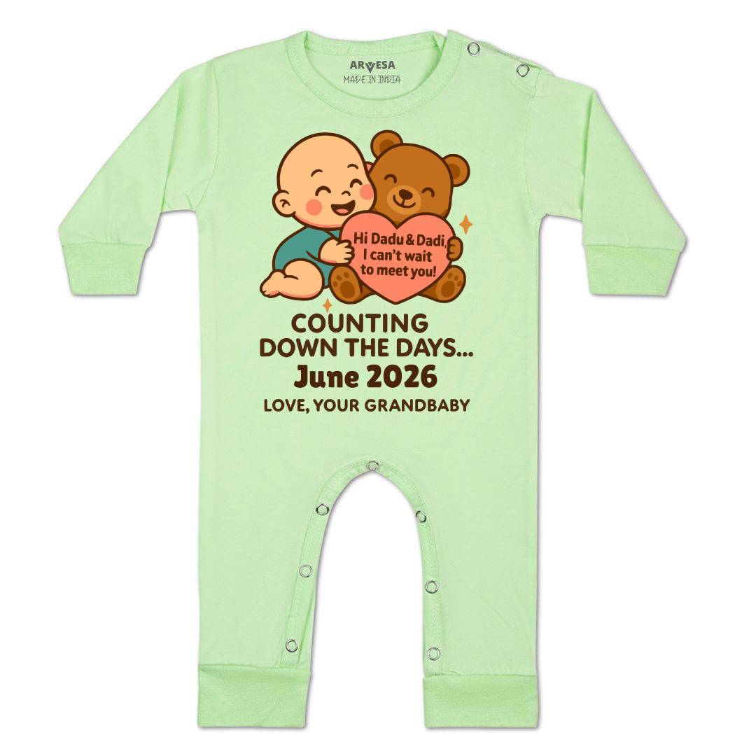 Arvesa Dadu Dadi Cant Wait To Meet You Baby Boy & Girl Dress