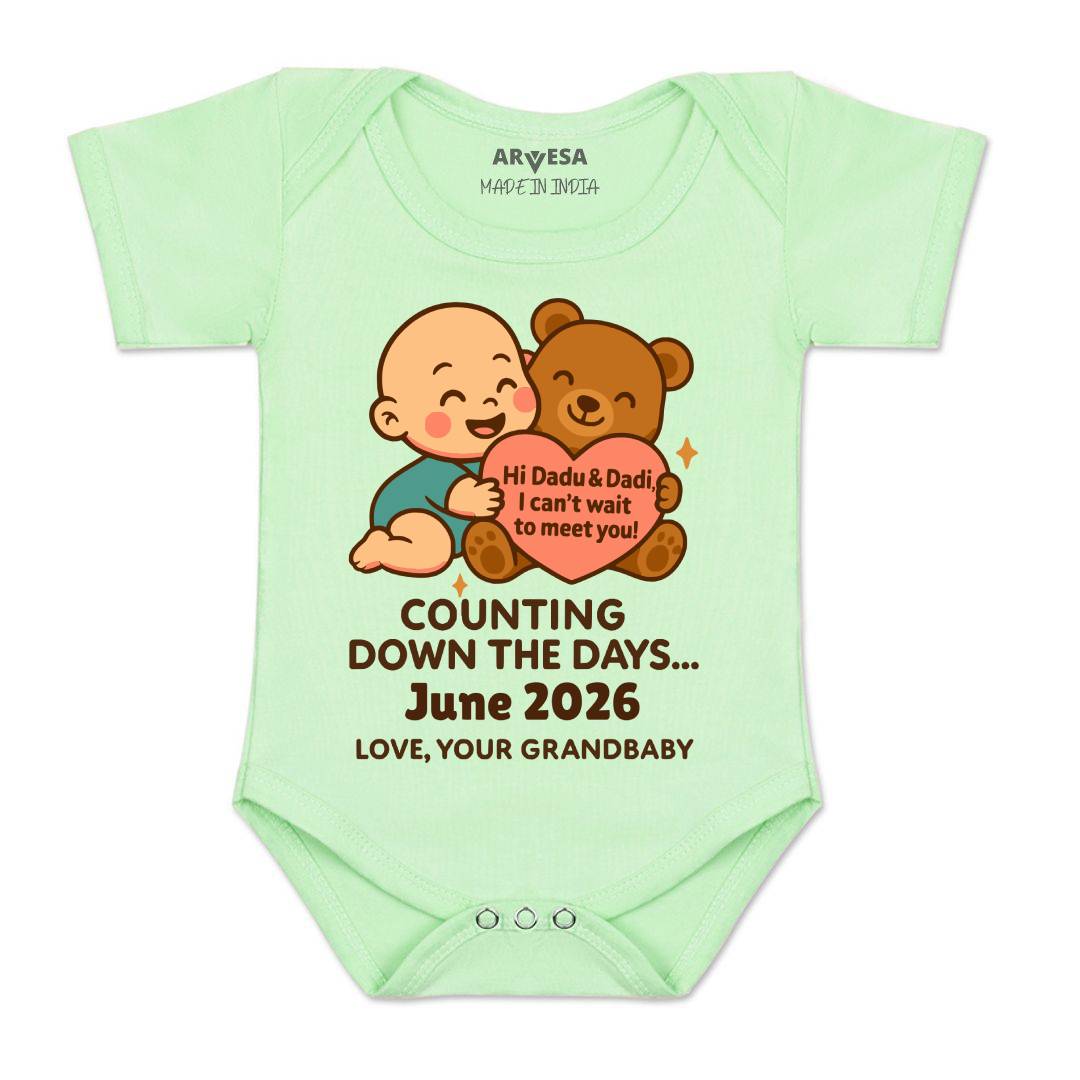 Arvesa Dadu Dadi Cant Wait To Meet You Baby Boy & Girl Dress