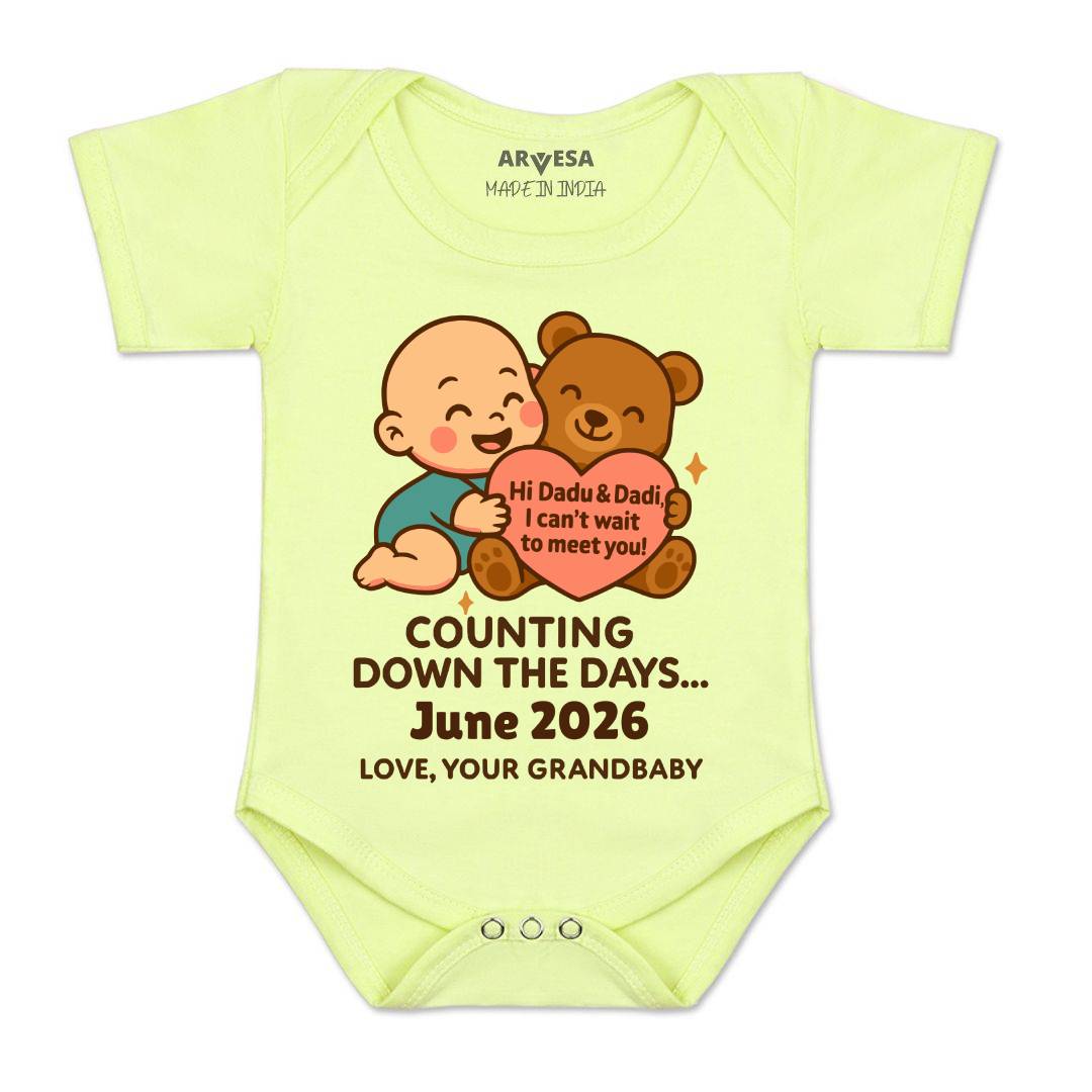 Arvesa Dadu Dadi Cant Wait To Meet You Baby Boy & Girl Dress