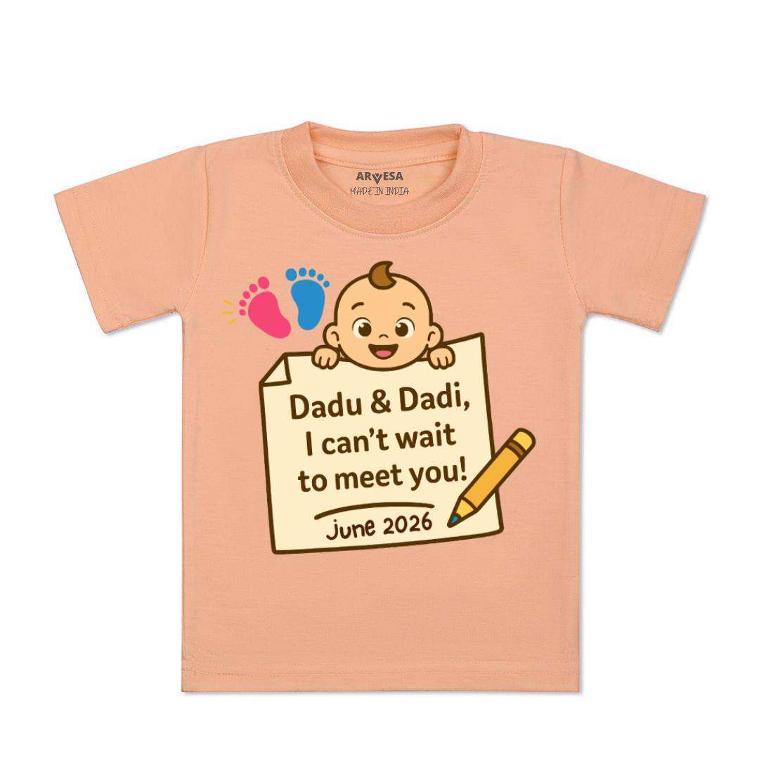 Arvesa Dadu Dadi Cant Wait To Meet You Baby Boy & Girl Dress