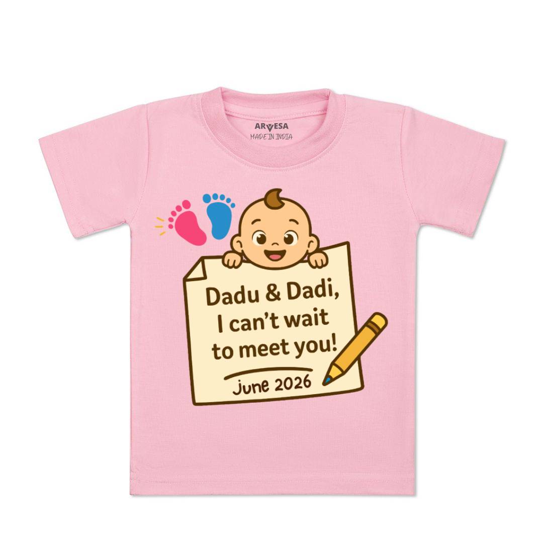 Arvesa Dadu Dadi Cant Wait To Meet You Baby Boy & Girl Dress