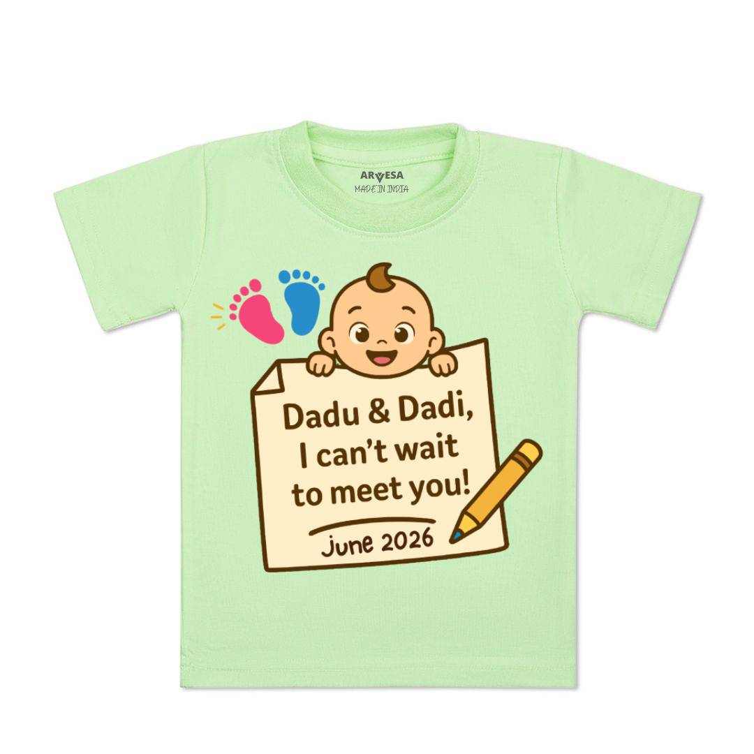Arvesa Dadu Dadi Cant Wait To Meet You Baby Boy & Girl Dress