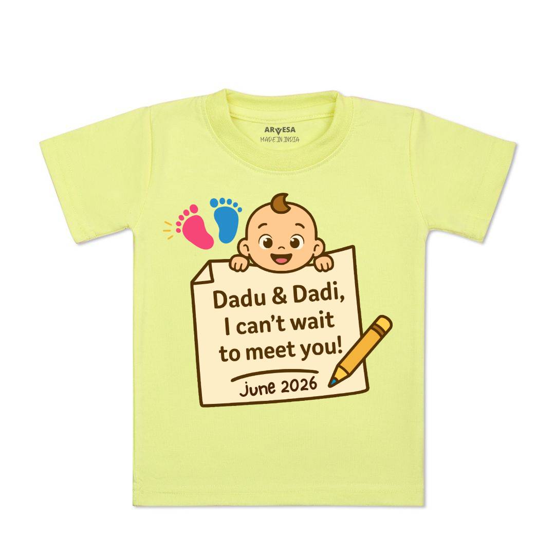Arvesa Dadu Dadi Cant Wait To Meet You Baby Boy & Girl Dress