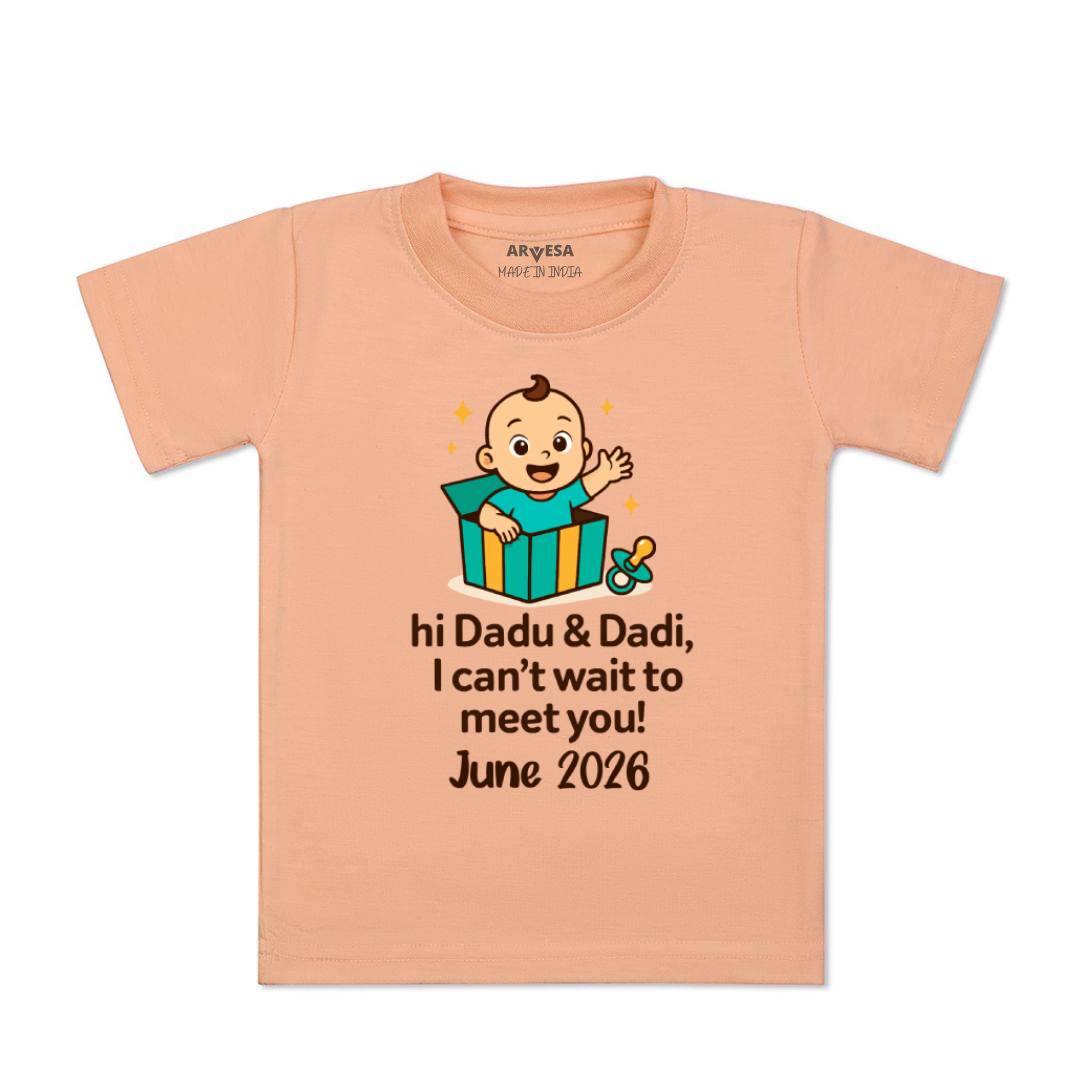 Arvesa Dadu Dadi Cant Wait To Meet You Baby Boy & Girl Dress