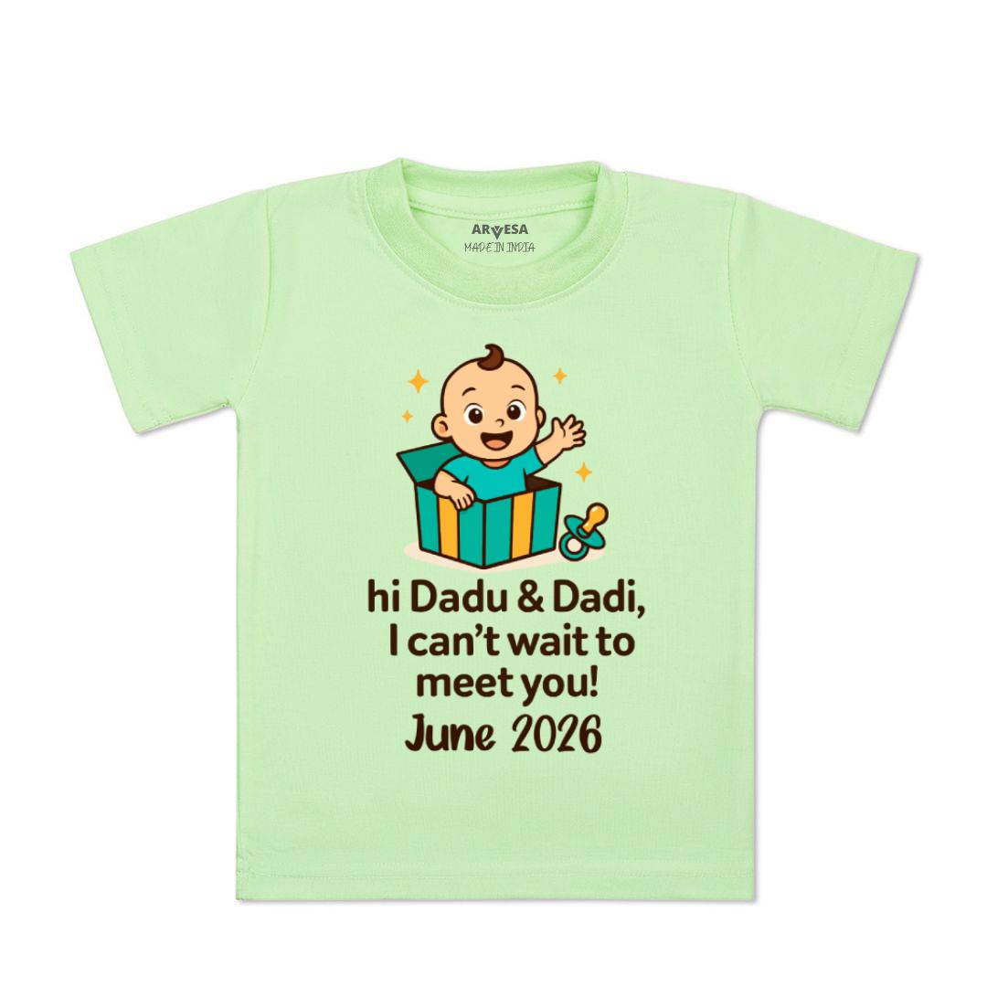 Arvesa Dadu Dadi Cant Wait To Meet You Baby Boy & Girl Dress