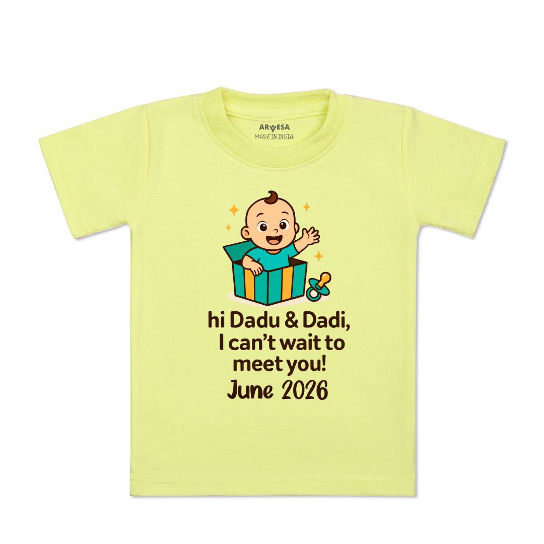 Arvesa Dadu Dadi Cant Wait To Meet You Baby Boy & Girl Dress