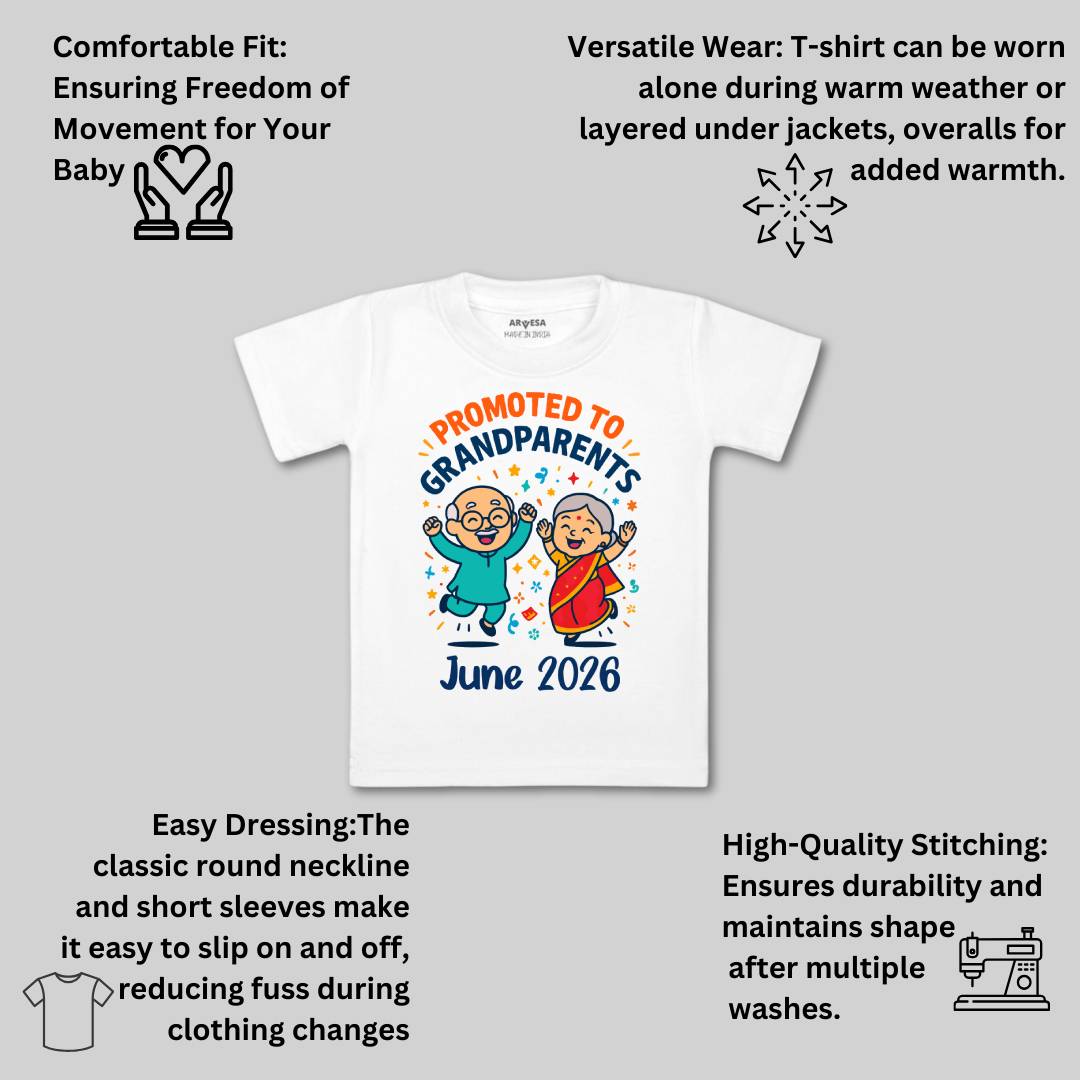 Arvesa Promoted To Grandparents Baby Boy & Girl Dress